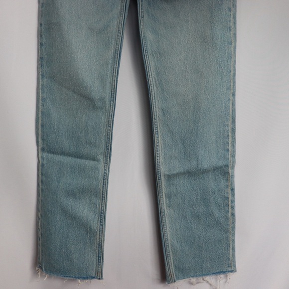 NWT Abercrombie & Fitch Mid Rise 90s Straight Jeans Size 27 Light Wash Denim - Picture 4 of 9
